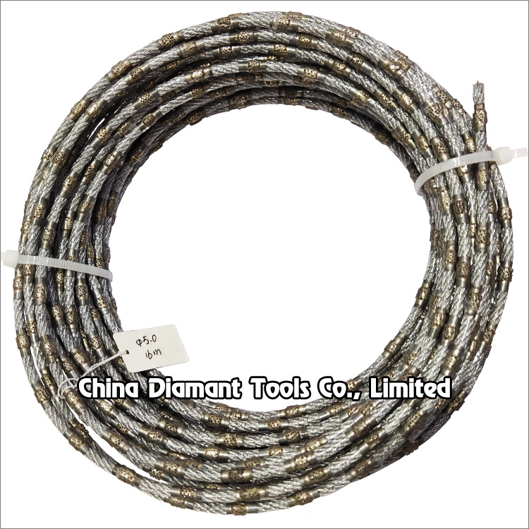 Ultra-thin diamond wire saw for precise cutting - with vacuumb brazed diamond beads